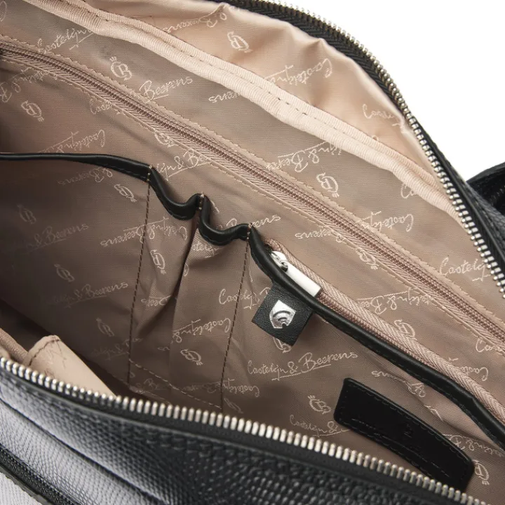 15.6 Inch Laptoptassen|Laptop Schoudertassen>Castelijn & Beerens Donna Ilse Laptoptas 15.6" RFID zwart