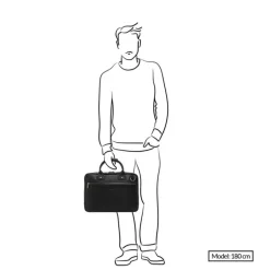 Herentassen|15.6 Inch Laptoptassen>Castelijn & Beerens Firenze Business Laptopbag 15.6" mocca