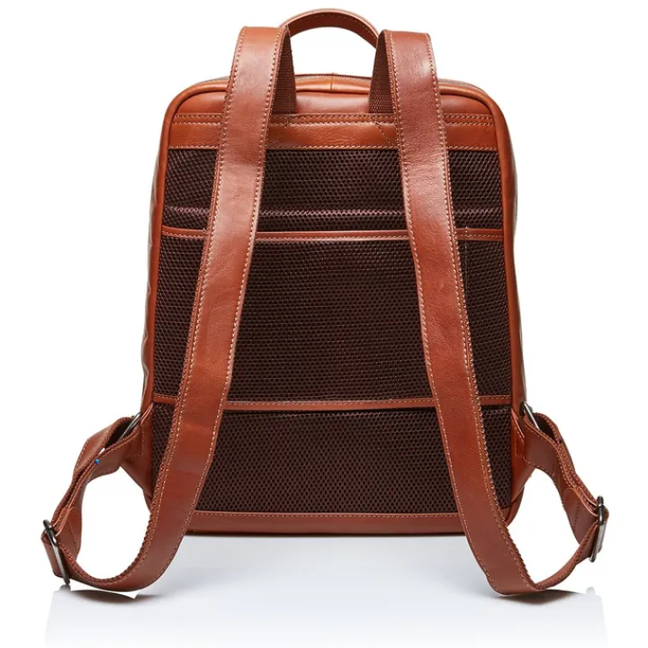 15.6 Inch Laptoptassen|Laptop Schoudertassen>Castelijn & Beerens Firenze Business Rugzak 15.6" + Tablet lichtbruin