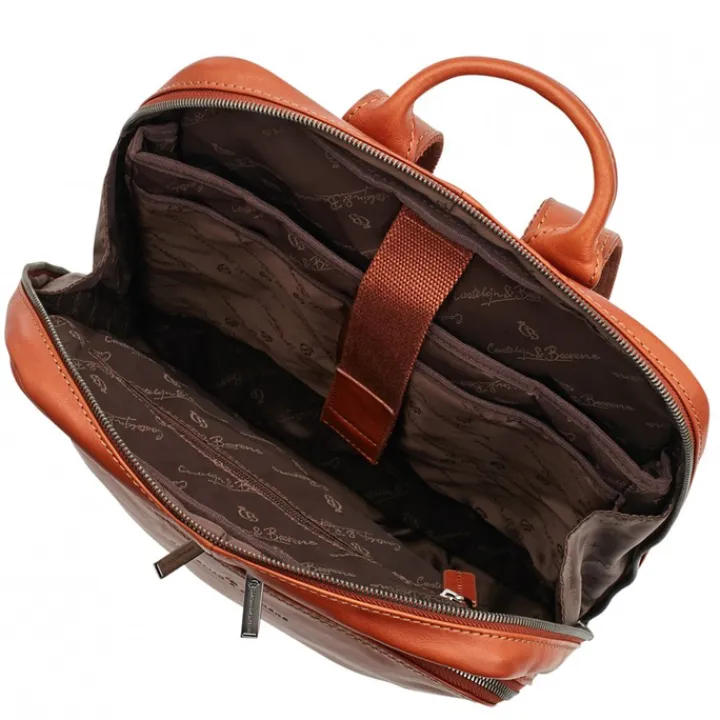 15.6 Inch Laptoptassen|Laptop Schoudertassen>Castelijn & Beerens Firenze Business Rugzak 15.6" + Tablet lichtbruin