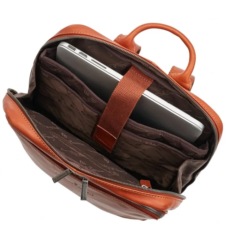 15.6 Inch Laptoptassen|Laptop Schoudertassen>Castelijn & Beerens Firenze Business Rugzak 15.6" + Tablet lichtbruin