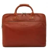 Herentassen|17 Inch Laptoptassen>Castelijn & Beerens Firenze Business Laptoptas 17" licht bruin