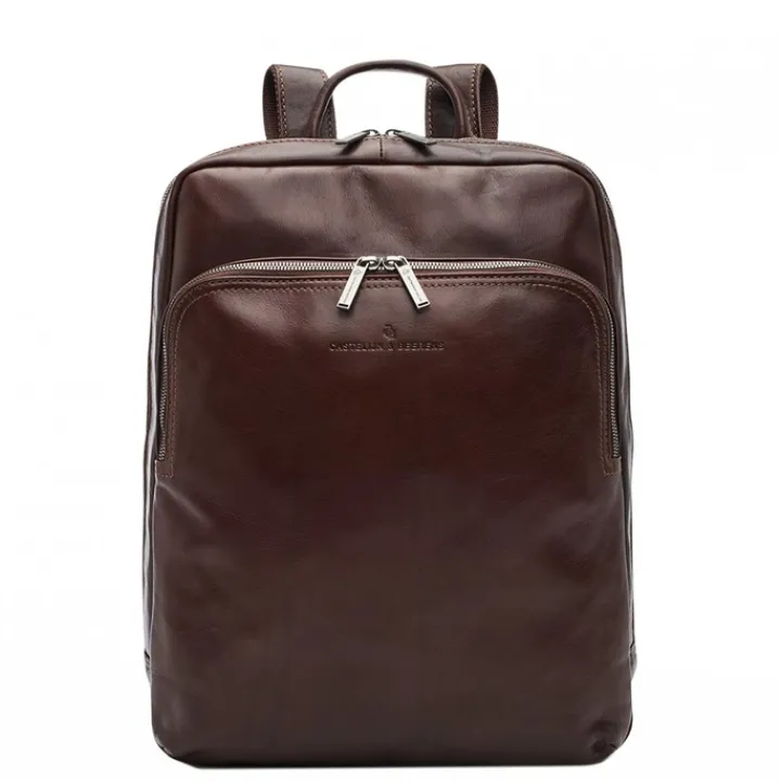 15.6 Inch Laptoptassen|Laptop Schoudertassen>Castelijn & Beerens Firenze Business Rugzak 15.6" + Tablet mocca