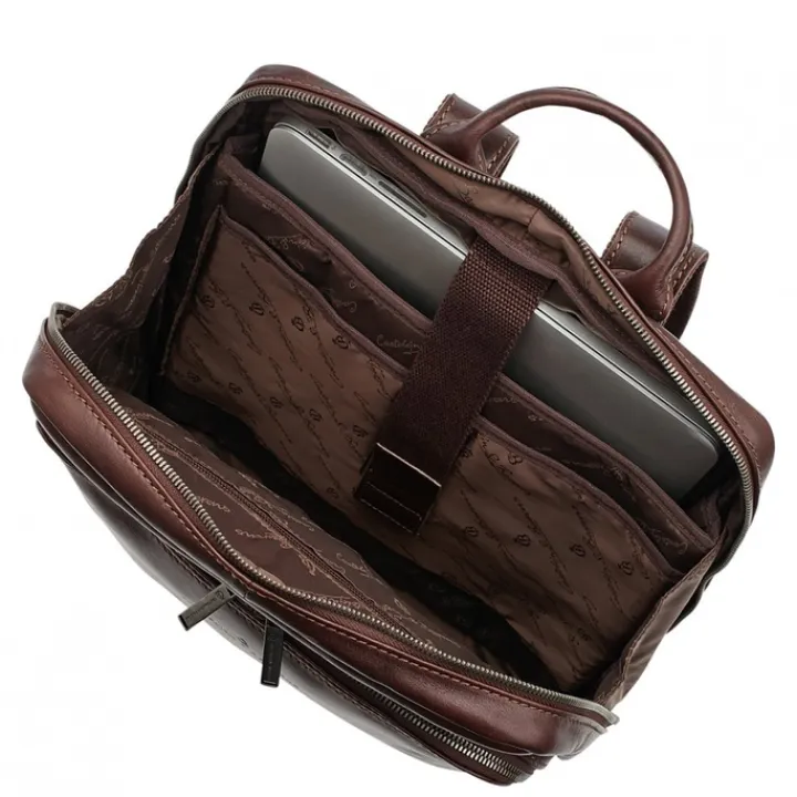 15.6 Inch Laptoptassen|Laptop Schoudertassen>Castelijn & Beerens Firenze Business Rugzak 15.6" + Tablet mocca