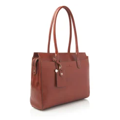 15.6 Inch Laptoptassen|Laptop Schoudertassen>Castelijn & Beerens Gaucho Ellen Laptop Shoulderbag 15.6'' cognac