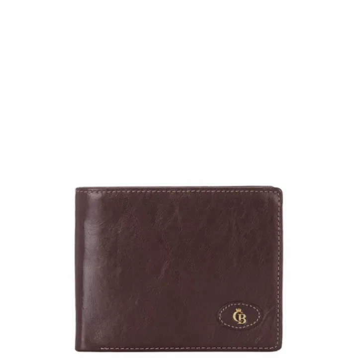Rfid Portemonnees|Leren Portemonnees>Castelijn & Beerens Gaucho Billfold met Binnenrits mocca