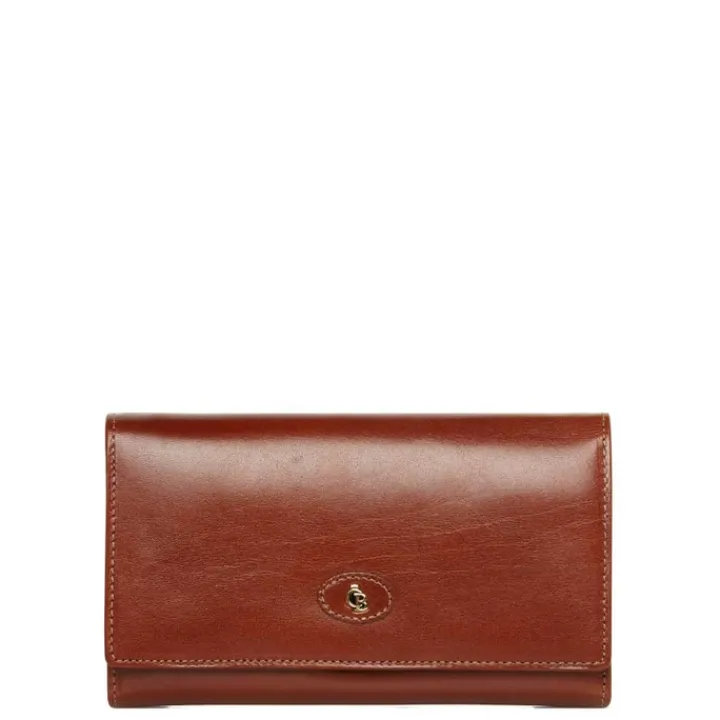 Rfid Portemonnees|Kleine Portemonnees>Castelijn & Beerens Gaucho Dames Portemonnee 6 Pasjes cognac