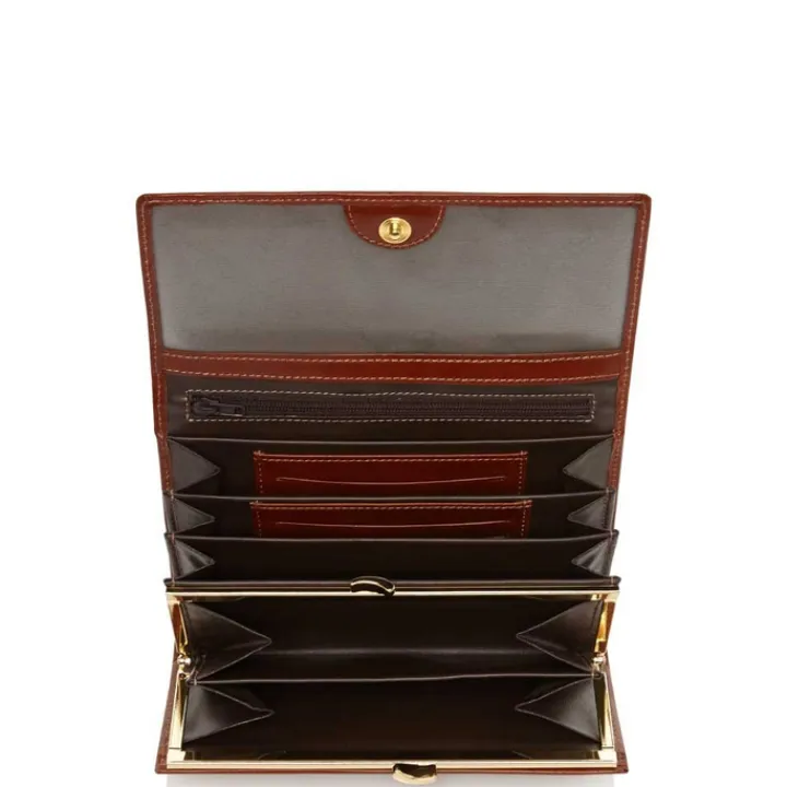 Rfid Portemonnees|Kleine Portemonnees>Castelijn & Beerens Gaucho Dames Portemonnee 6 Pasjes cognac