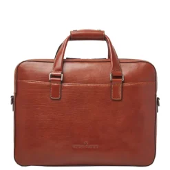 Herentassen|15.6 Inch Laptoptassen>Castelijn & Beerens Gaucho Paul Laptop Bag 15.6'' cognac