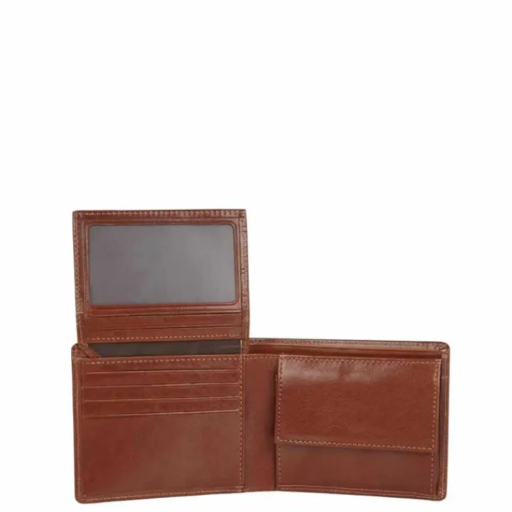 Rfid Portemonnees|Leren Portemonnees>Castelijn & Beerens Gaucho Billfold 9 Creditcards cognac