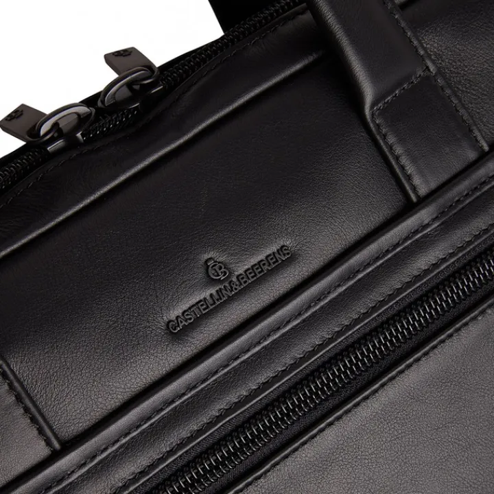 Herentassen|15.6 Inch Laptoptassen>Castelijn & Beerens Nappa X Charlie Laptop / Tablet Tas 15.6'' zwart