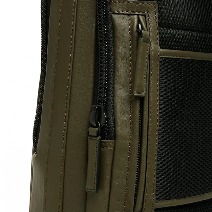 15.6 Inch Laptoptassen|Laptop Rugzakken>Castelijn & Beerens Nappa X Victor Rugzak 15.6'' + Tablet dark millitary