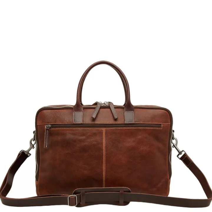 Herentassen|15.6 Inch Laptoptassen>Castelijn & Beerens Renee Sam Laptoptas 15.6'' RFID lichtbruin