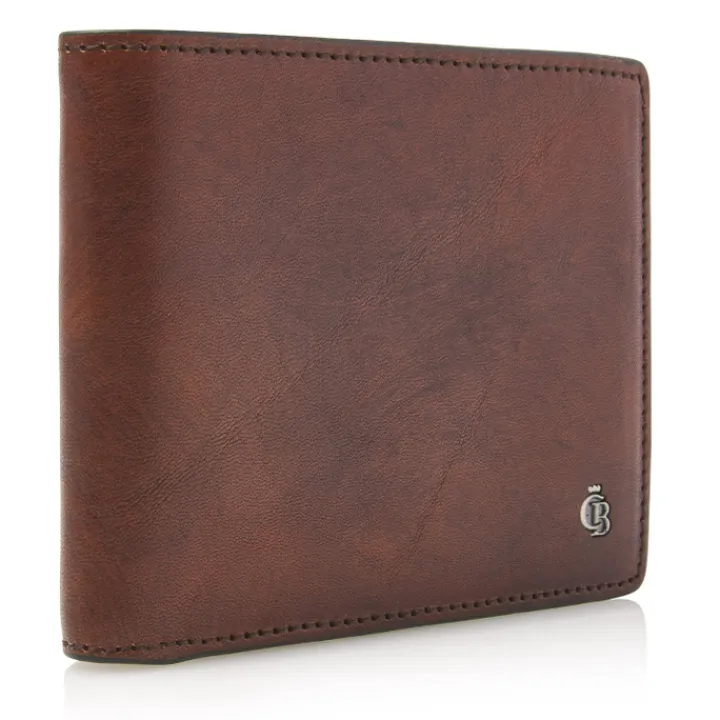 Rfid Portemonnees|Leren Portemonnees>Castelijn & Beerens Rien Billfold 8 RFID cognac