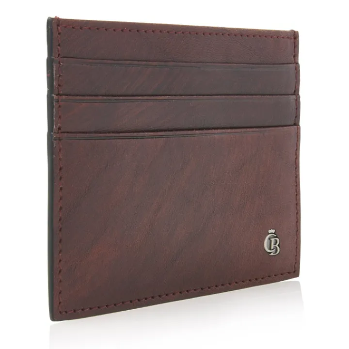 Rfid Portemonnees|Leren Portemonnees>Castelijn & Beerens Rien Creditcard Etui RFID cognac