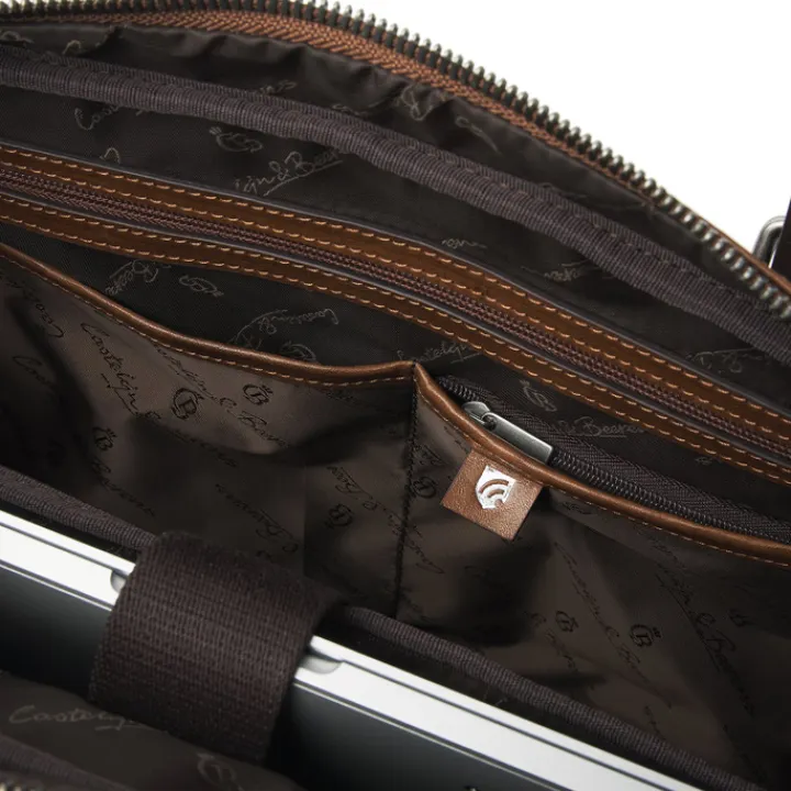 Herentassen|15.6 Inch Laptoptassen>Castelijn & Beerens Rien Laptoptas 15.6'' RFID natural