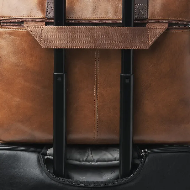 Herentassen|15.6 Inch Laptoptassen>Castelijn & Beerens Rien Laptoptas 15.6'' RFID natural