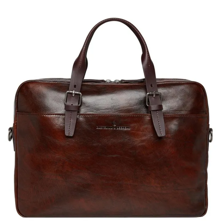 Herentassen|15.6 Inch Laptoptassen>Castelijn & Beerens Rien Laptoptas 15.6'' RFID cognac
