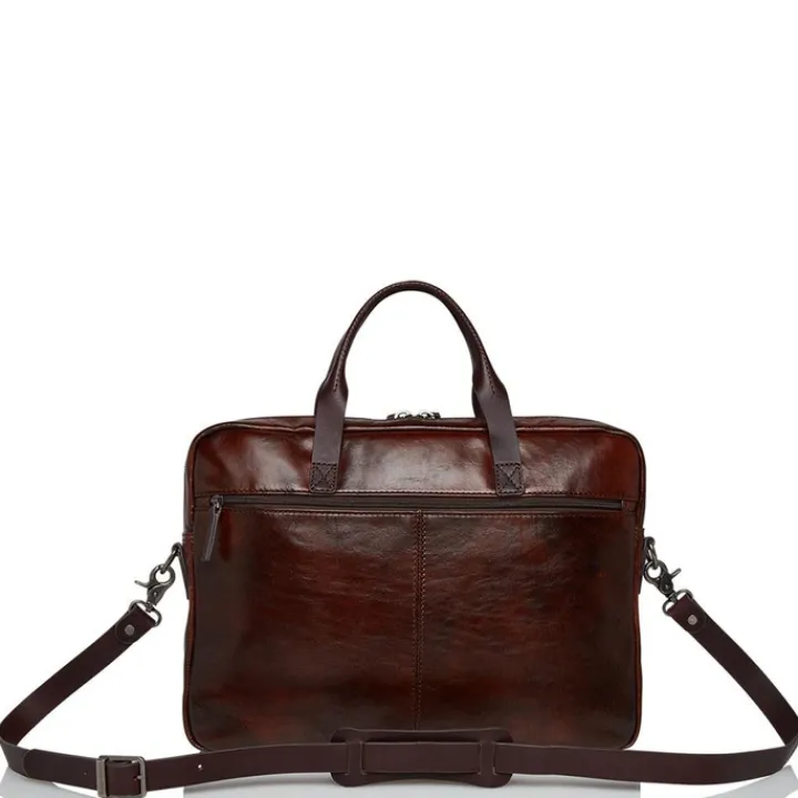 Herentassen|15.6 Inch Laptoptassen>Castelijn & Beerens Rien Laptoptas 15.6'' RFID cognac