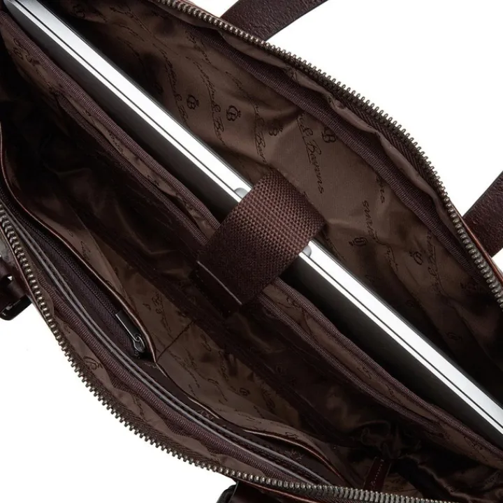 Herentassen|15.6 Inch Laptoptassen>Castelijn & Beerens Rien Laptoptas 15.6'' RFID cognac