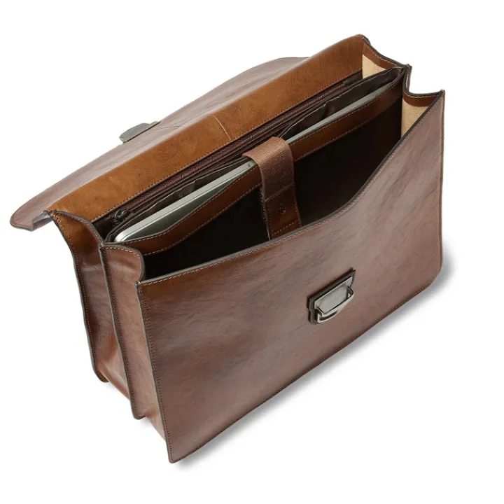 Herentassen|Laptop Schoudertassen>Castelijn & Beerens Rien Laptopbag 13.3" RFID natural
