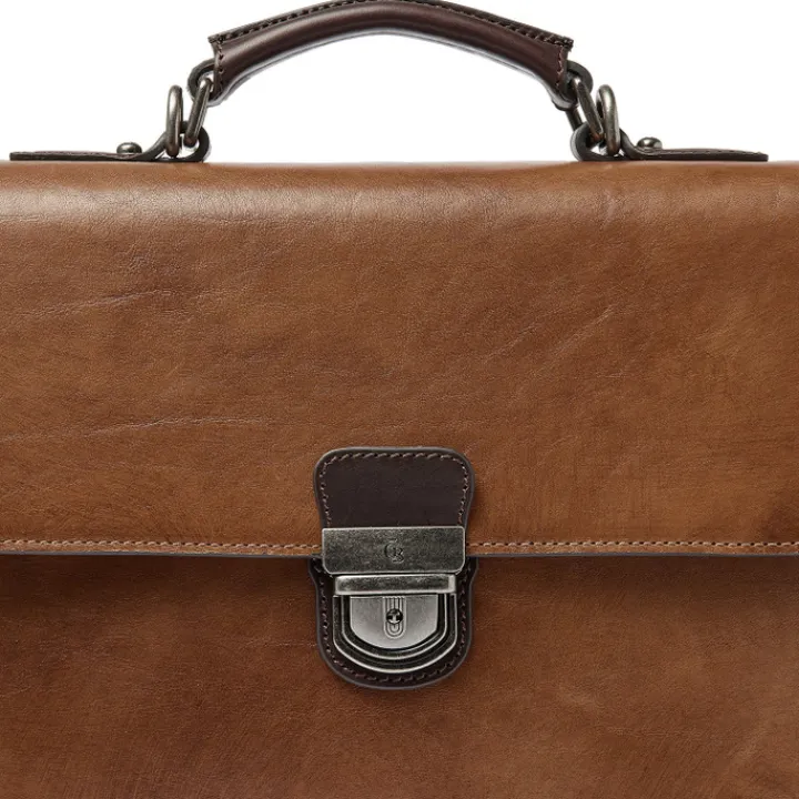Herentassen|Laptop Schoudertassen>Castelijn & Beerens Rien Laptopbag 13.3" RFID natural