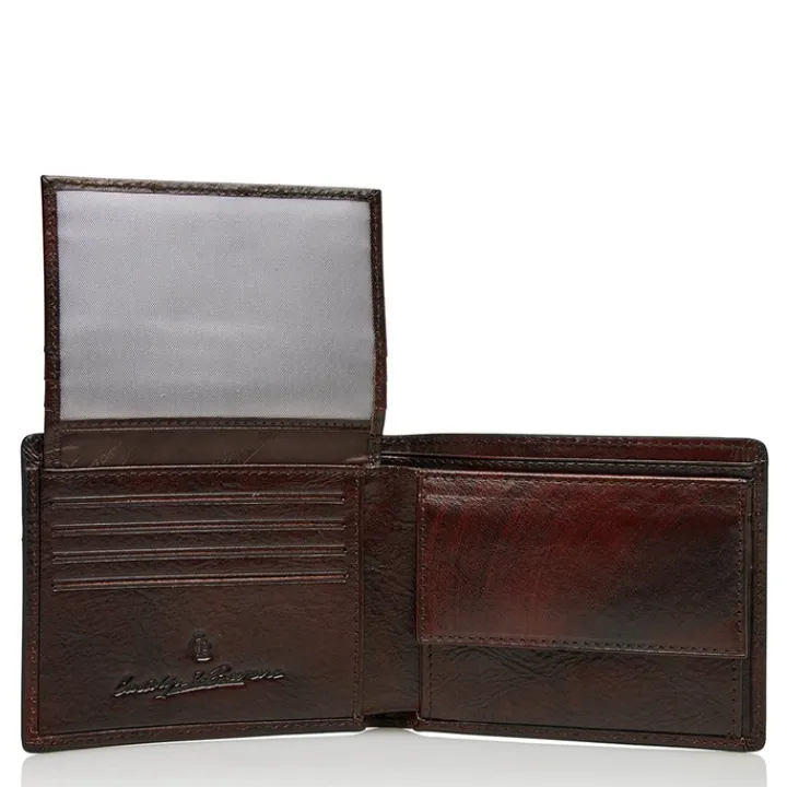 Rfid Portemonnees|Leren Portemonnees>Castelijn & Beerens Rien RFID Portemonnee 8cc cognac