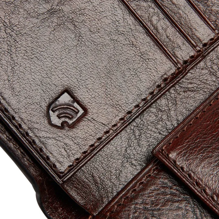 Rfid Portemonnees|Leren Portemonnees>Castelijn & Beerens Rien RFID Portemonnee 8cc cognac