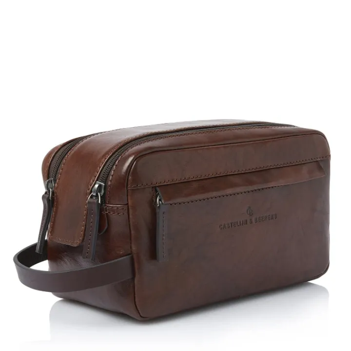 Toilettassen>Castelijn & Beerens Rien Washbag cognac