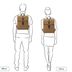 Heren Rugzakken|Dames Rugzakken>Castelijn & Beerens Veneto Nubuck Laptop Backpack 15.6" taupe