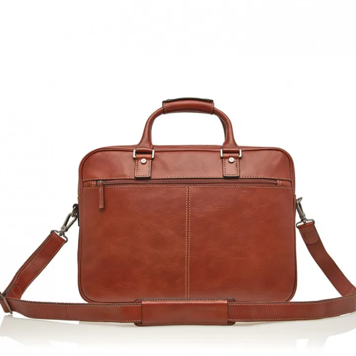 Aktetassen|Herentassen>Castelijn & Beerens Verona Business Laptoptas 15.6" licht bruin