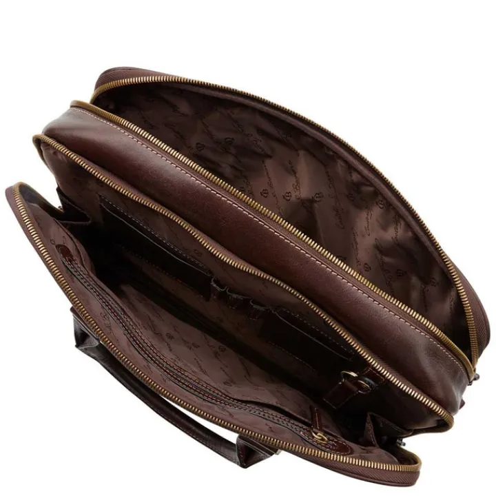 Herentassen|15.6 Inch Laptoptassen>Castelijn & Beerens Verona Business Laptoptas 15.6" mocca