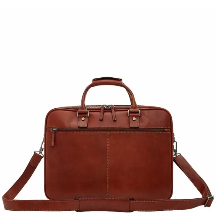 Herentassen|15.6 Inch Laptoptassen>Castelijn & Beerens Verona Business Laptoptas 15.6" licht bruin