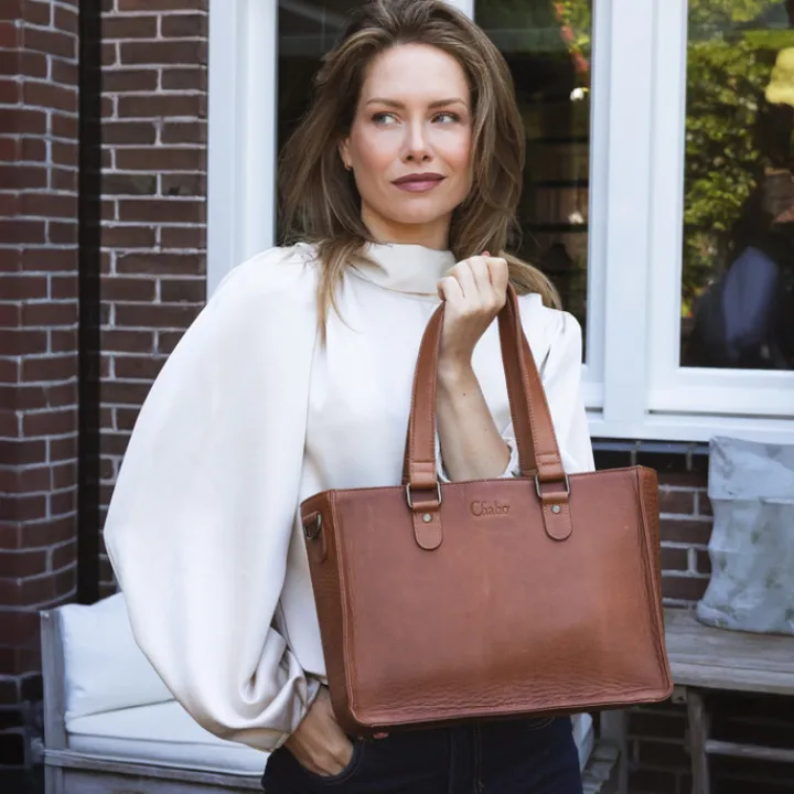 Schoudertassen|Handtassen>Chabo Costa Square Classic camel