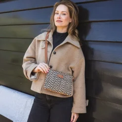 Schoudertassen|Crossbody>Chabo Romio Jaquard Crossbody cognac