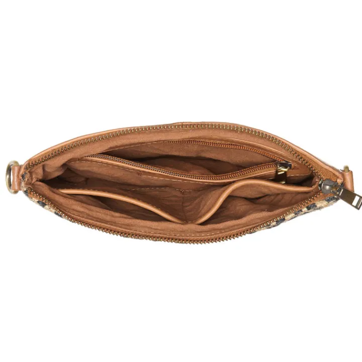 Schoudertassen|Crossbody>Chabo Romio Jaquard Crossbody cognac