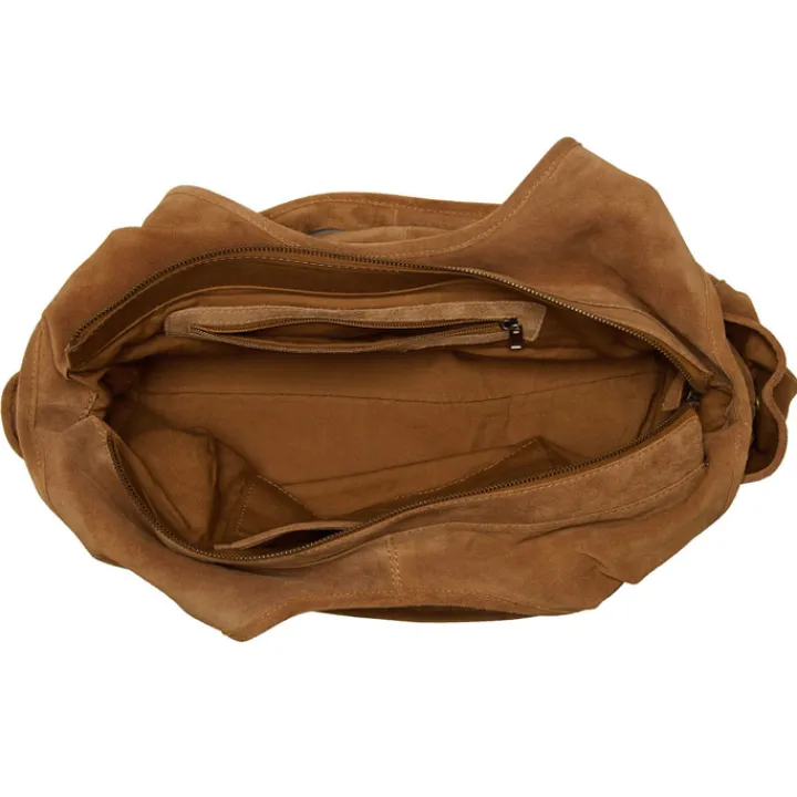 Schoudertassen|Fashion Tassen>Chabo Suede Sophie Mini Shopper light cognac