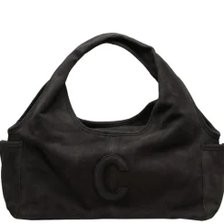Schoudertassen|Fashion Tassen>Chabo Suede Sophie Mini Shopper black
