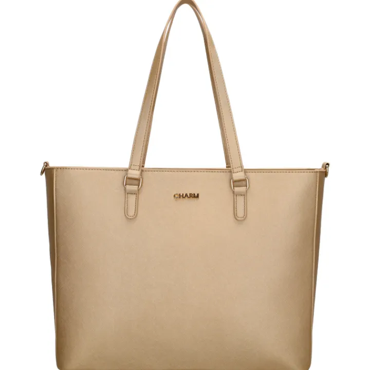 Schoudertassen|Fashion Tassen>Charm London Birmingham II Shoulderbag 15.6" light gold