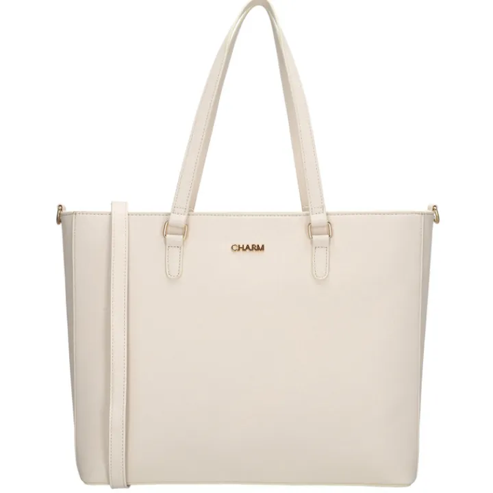 Schoudertassen|Fashion Tassen>Charm London Birmingham II Shoulderbag 15.6" crème
