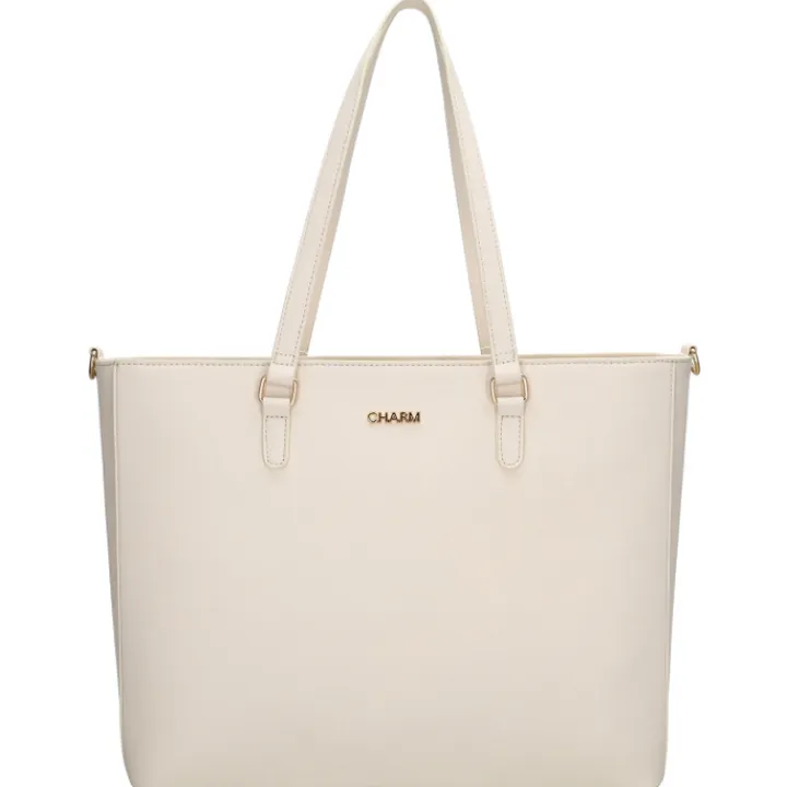 Schoudertassen|Fashion Tassen>Charm London Birmingham II Shoulderbag 15.6" crème
