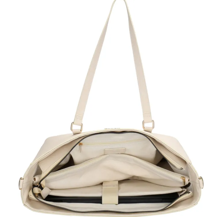 Schoudertassen|Fashion Tassen>Charm London Birmingham II Shoulderbag 15.6" crème