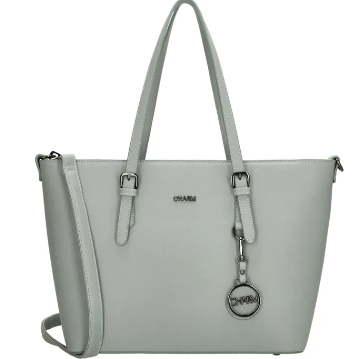 Shoppers|Schoudertassen>Charm London Birmingham Shopper lightgrey