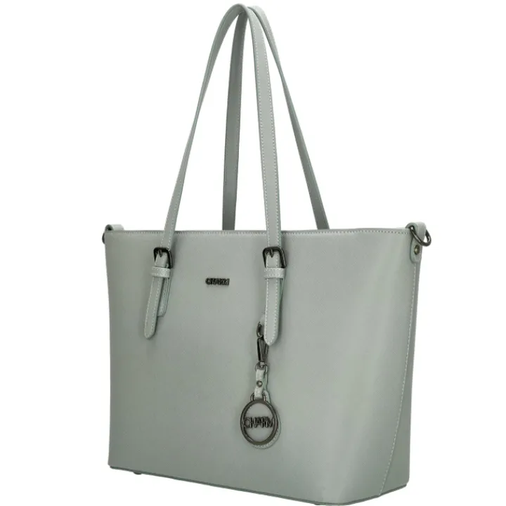 Shoppers|Schoudertassen>Charm London Birmingham Shopper lightgrey