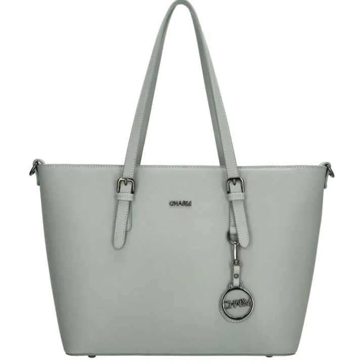 Shoppers|Schoudertassen>Charm London Birmingham Shopper lightgrey