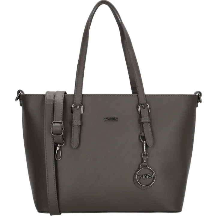 Shoppers|Schoudertassen>Charm London Birmingham Shopper grey