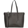 Dames Schooltassen|Schooltas Shoppers>Charm London Birmingham Shopper grey