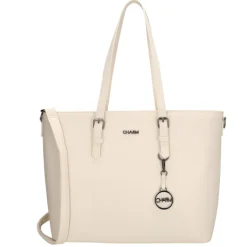 Dames Schooltassen|Schooltas Shoppers>Charm London Birmingham Shopper 15.6" beige