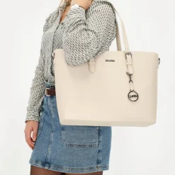 Dames Schooltassen|Schooltas Shoppers>Charm London Birmingham Shopper 15.6" beige