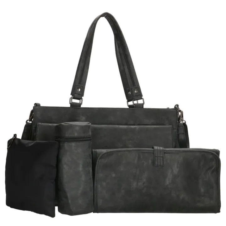 Luiertassen|Fashion Tassen>Charm London Bloomsbury Luiertas zwart